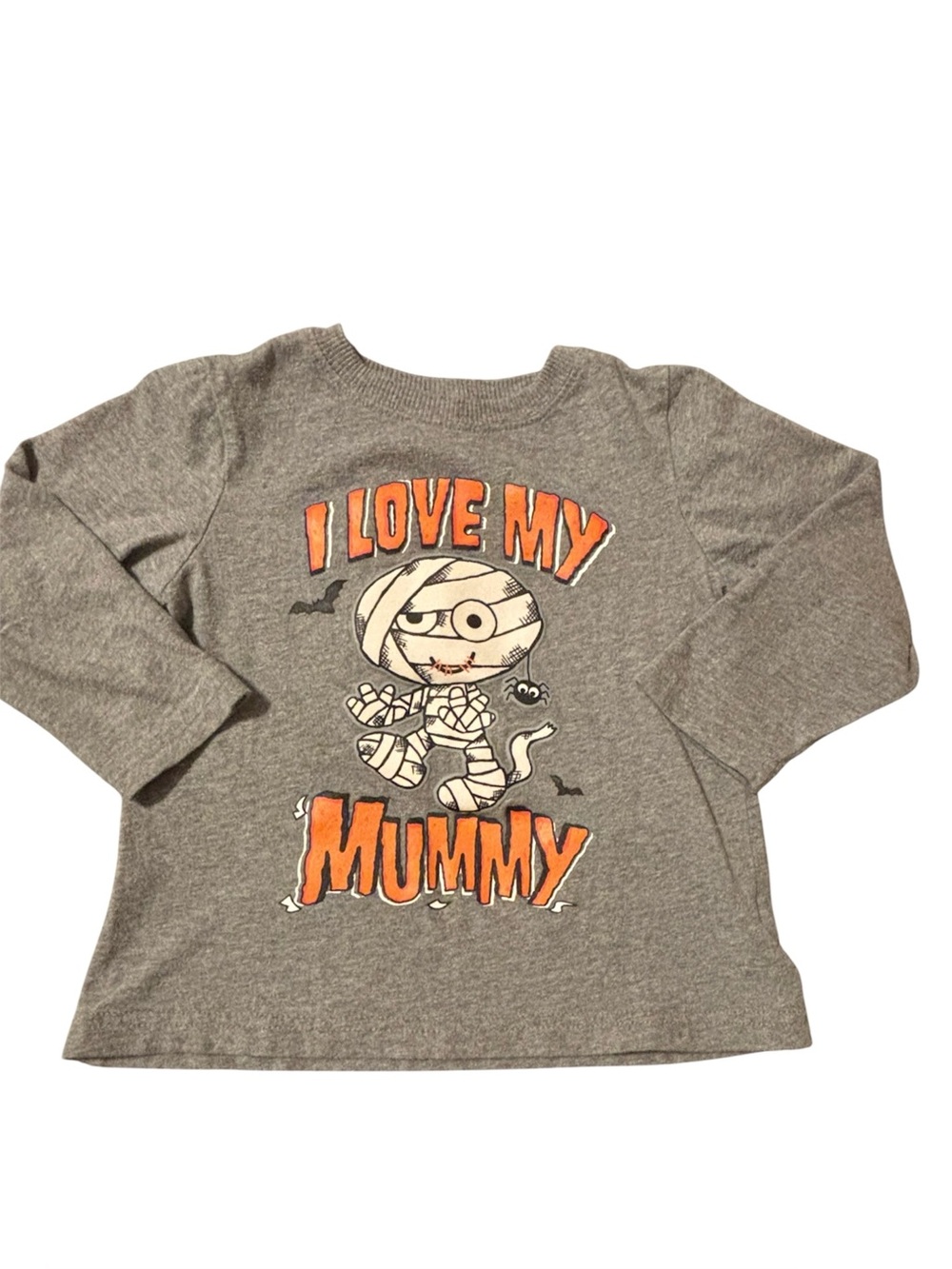 Glow in the Dark jumping beans Gray Long-Sleeve 'I Love My Mummy' Graphic Tee 3T